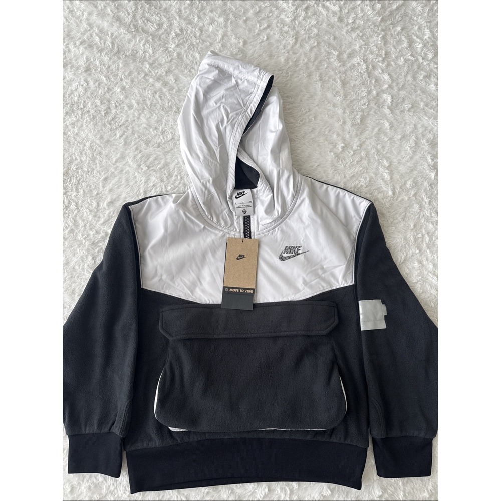 Nike NSW Packable Jacket (Little Kids/Big Kids) Black/White/Black